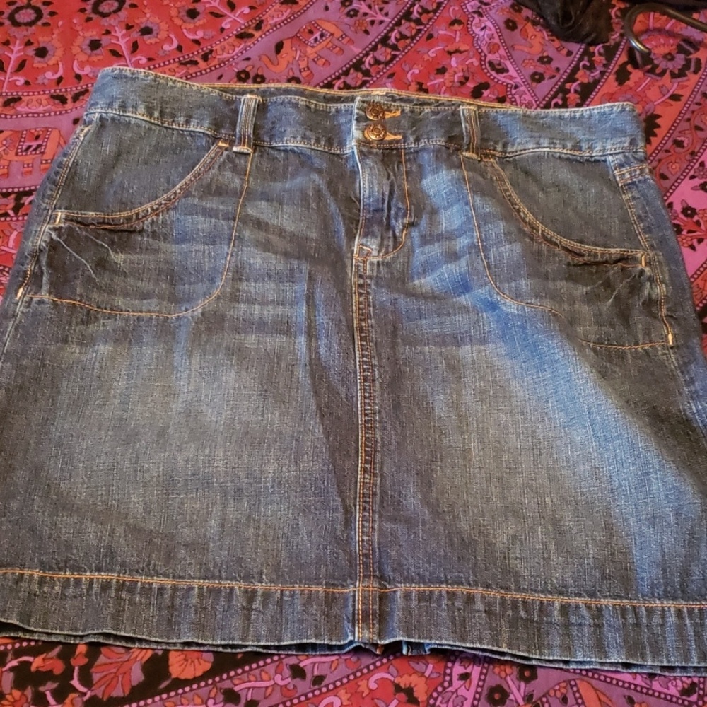 Denim mini skirt